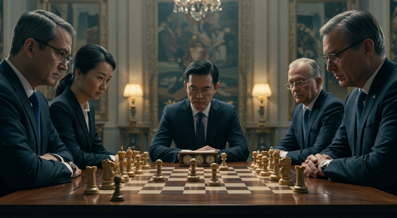 Líderes mundiales acuerdan resolver conflictos con partidas de ajedrez en lugar de guerras